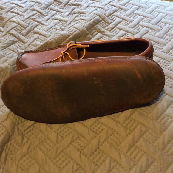 LL Bean brown all leather moccasins. - Picture 2 of 3
